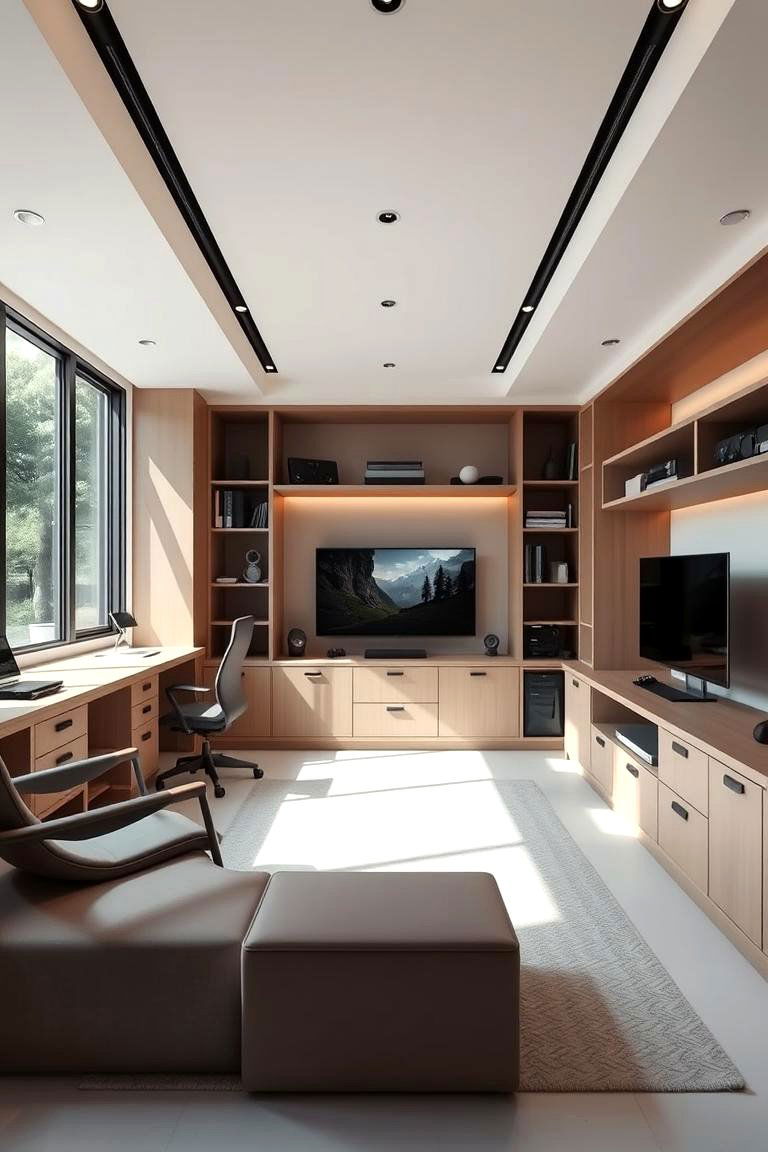 Minimalist Gamers Den - 24 Game Room Ideas