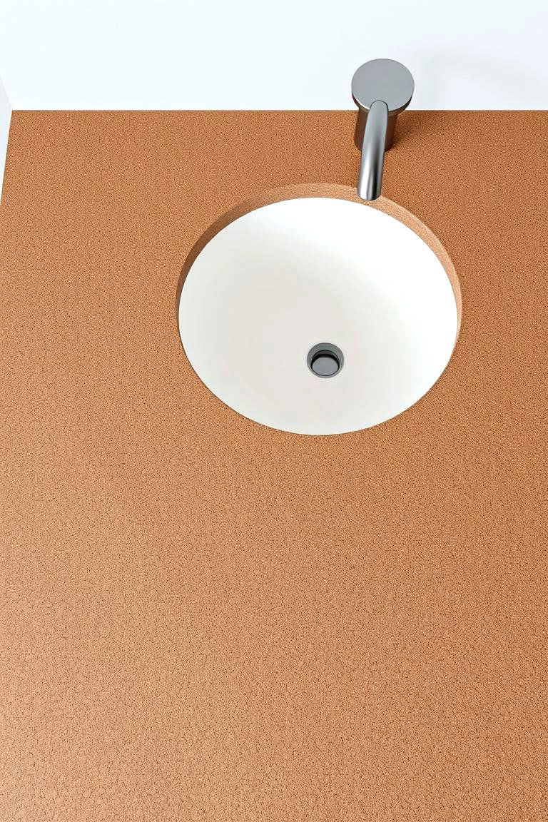 Minimalist Granite Countertops - 24 Brown Granite Bathroom Ideas