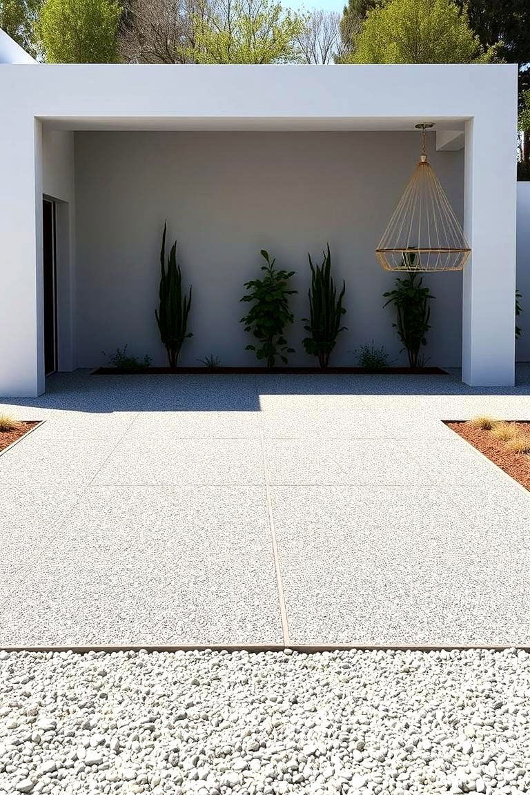 Minimalist Gravel Driveway - 24 Gravel Driveway Ideas