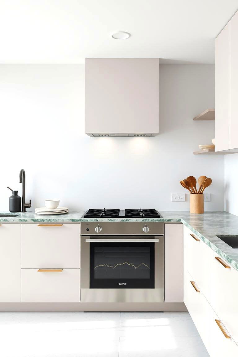 Minimalist Green Touch - 24 Green Marble Countertop Design Ideas