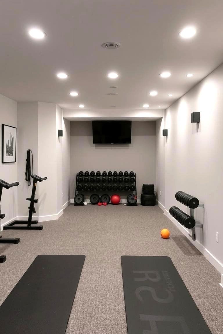 Minimalist Gym Design - 24 Basement Gym Ideas