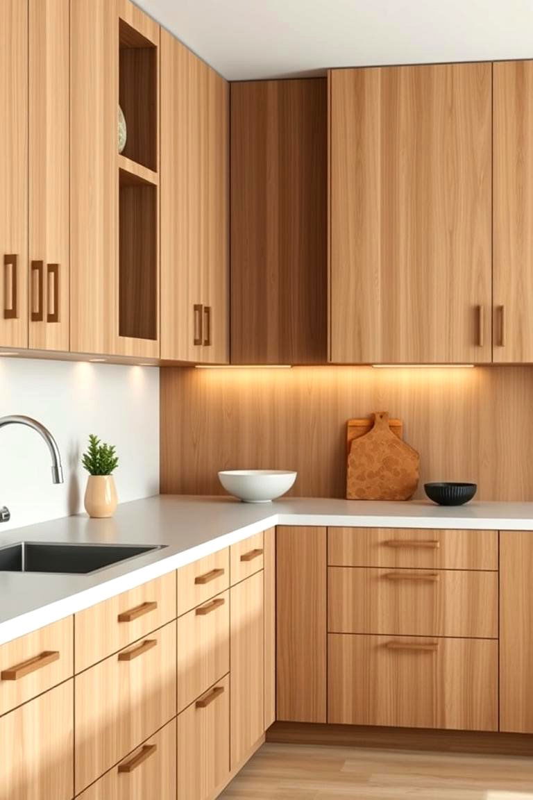 Minimalist Hardware - 24 Japandi Kitchen Ideas