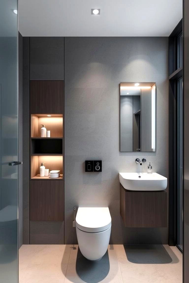 Minimalist Hidden Compartments - 24 Small Bathroom Storage Ideas