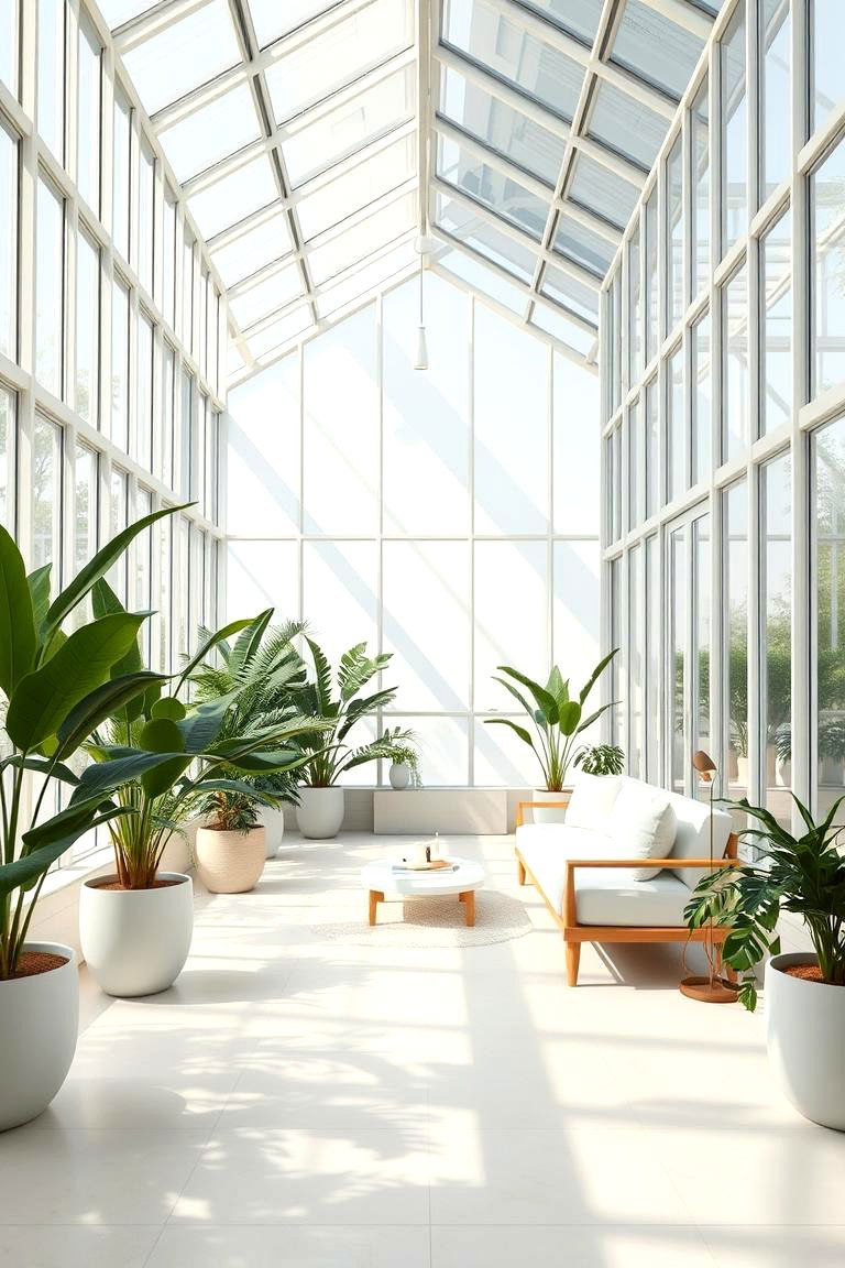 Minimalist Indoor Conservatory - 24 Indoor Greenhouse Ideas