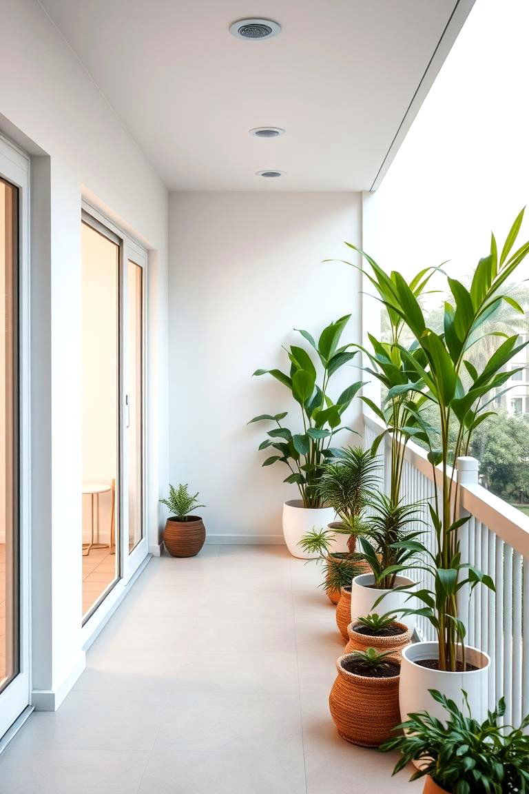 Minimalist Indoor Oasis - 24 Green Balcony Ideas