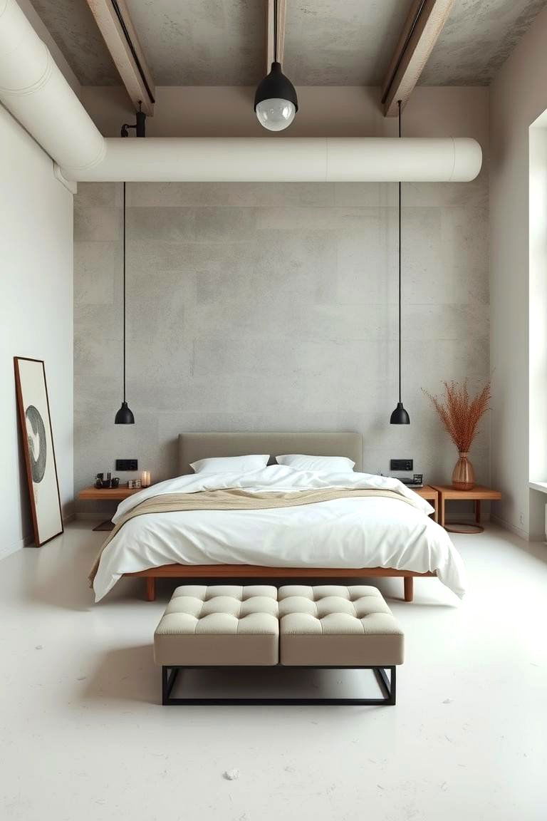 Minimalist Industrial Decor - 24 Industrial Bedroom Ideas