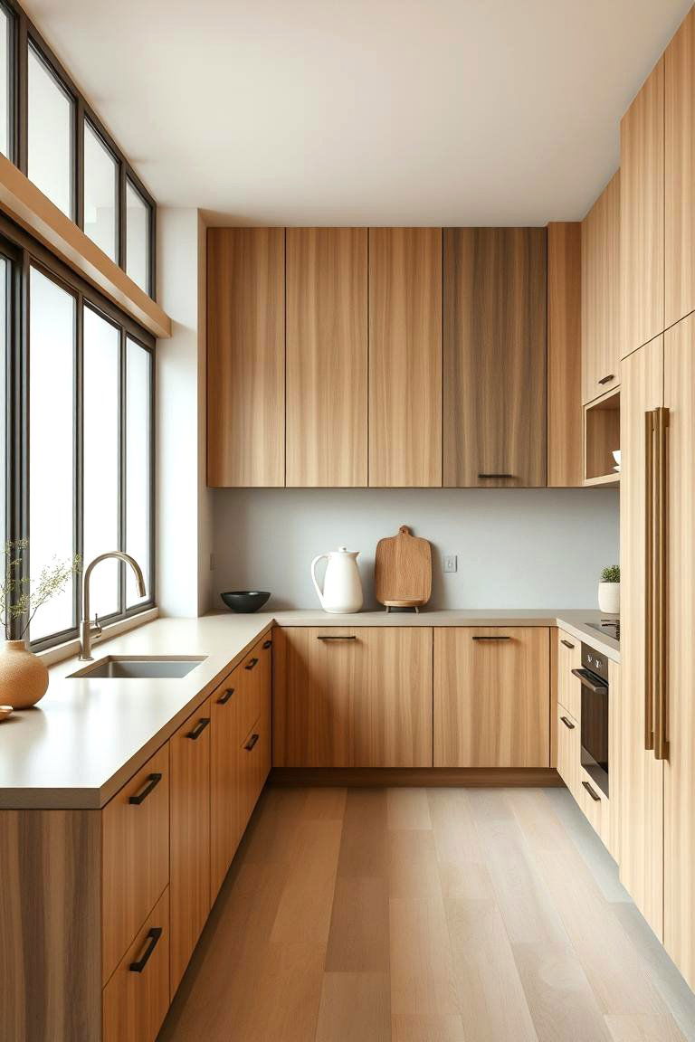 Minimalist Japanese Influence - 24 Kitchens With Light Wood Cabinets