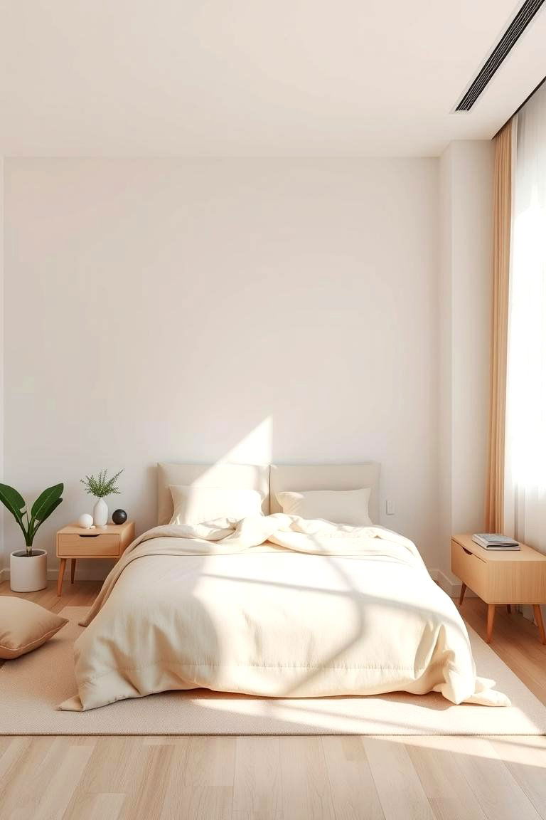 Minimalist Khaki Serenity - 24 Khaki Bedroom Ideas