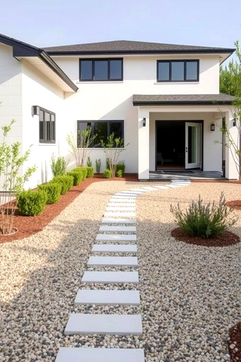 Minimalist Landscaping - 27 1980s House Exterior Ideas