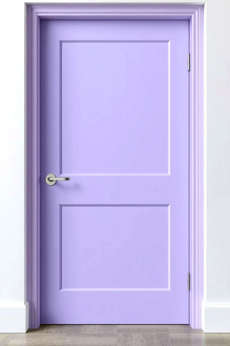 Minimalist Lavender Door Panels - 24 Lavender Front Door Ideas