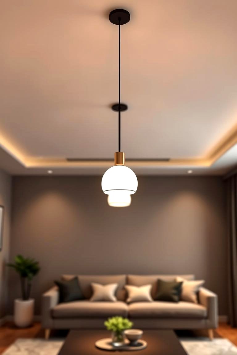 Minimalist Lighting Fixtures for Subtle Elegance - 24 Minimalist Living Room Ideas