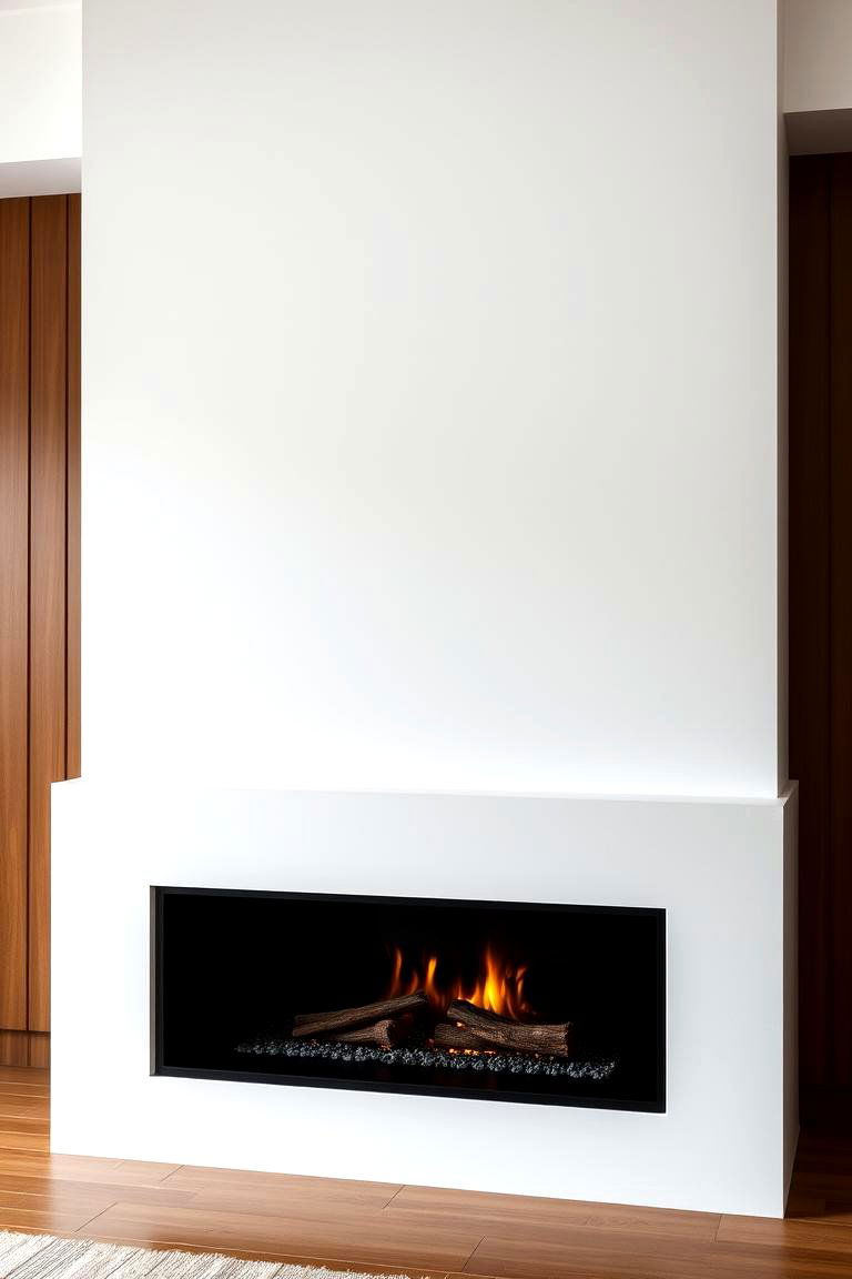 Minimalist Linear Fireplace Hearth - 24 Fireplace Hearth Ideas