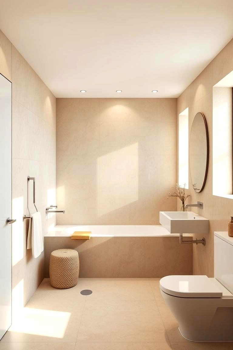 Minimalist Luxury Appeal - 24 Beige Bathroom Ideas