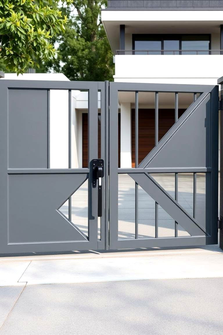 Minimalist Metal Gate - 24 Front Gate Ideas