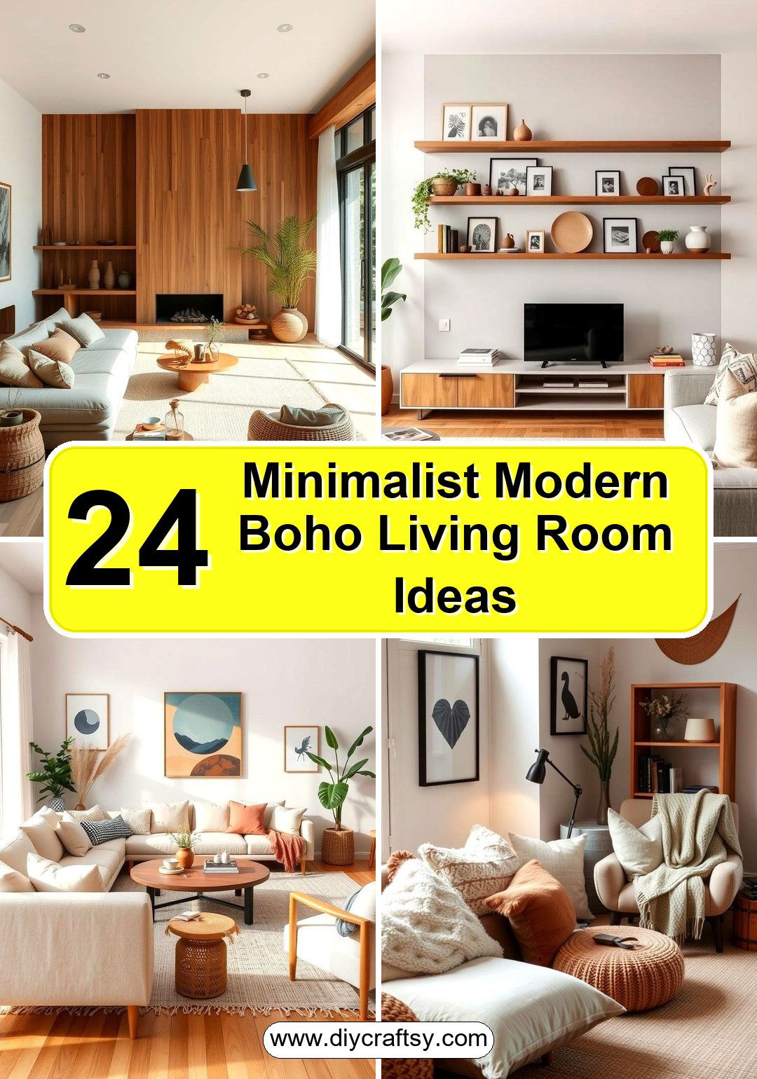 Minimalist Modern Boho Living Room Ideas