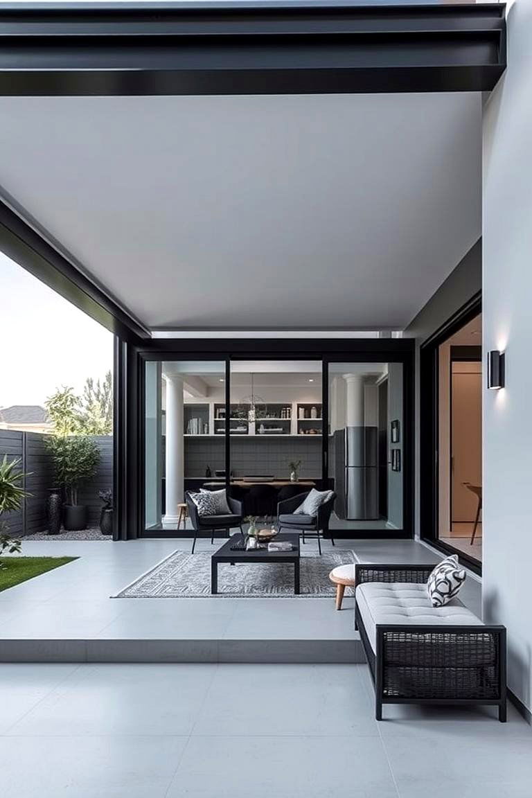 Minimalist Modern Catio - 24 Outdoor Catio Ideas