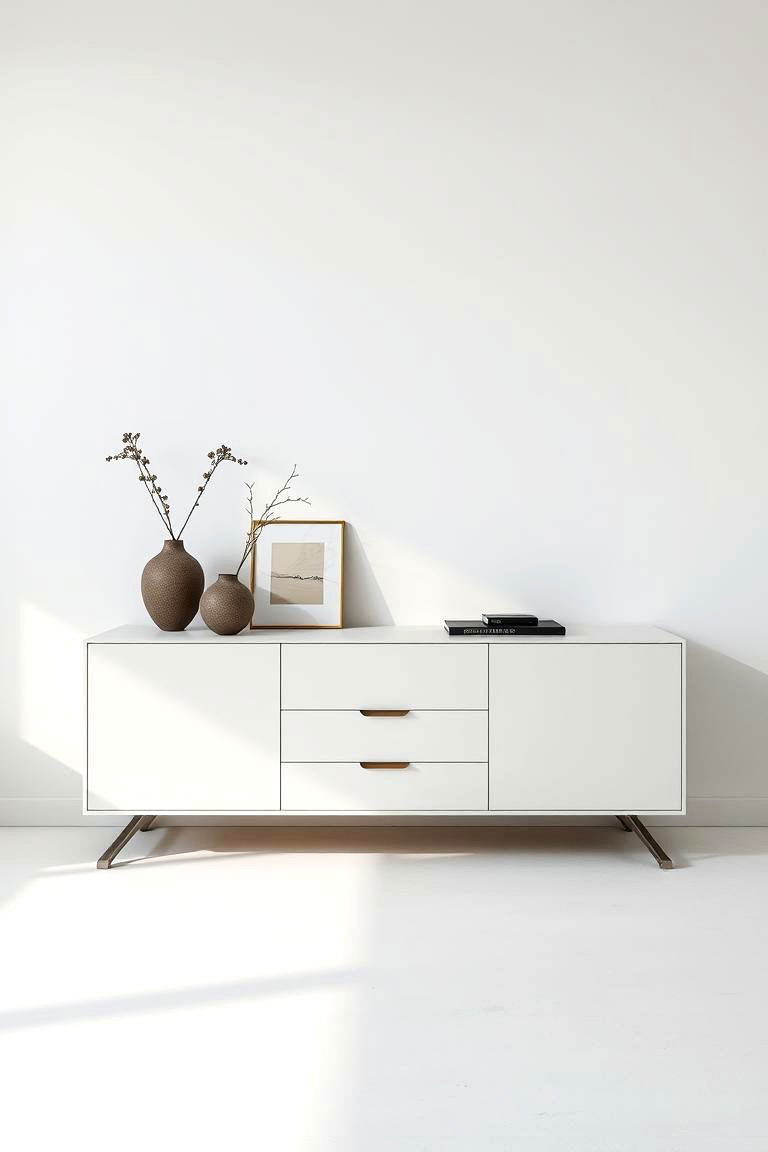 Minimalist Modern Console - 24 Console Table Decor Ideas