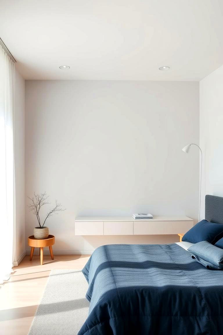 Minimalist Modern Dark Blue Decor - 24 Dark Blue Bedroom Ideas