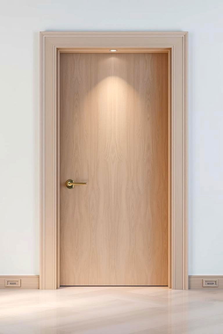 Minimalist Modern Door with Clean Lines - 24 Home Office Door Ideas