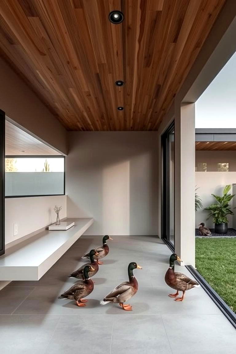 Minimalist Modern Duck Quarters - 24 Duck House Ideas