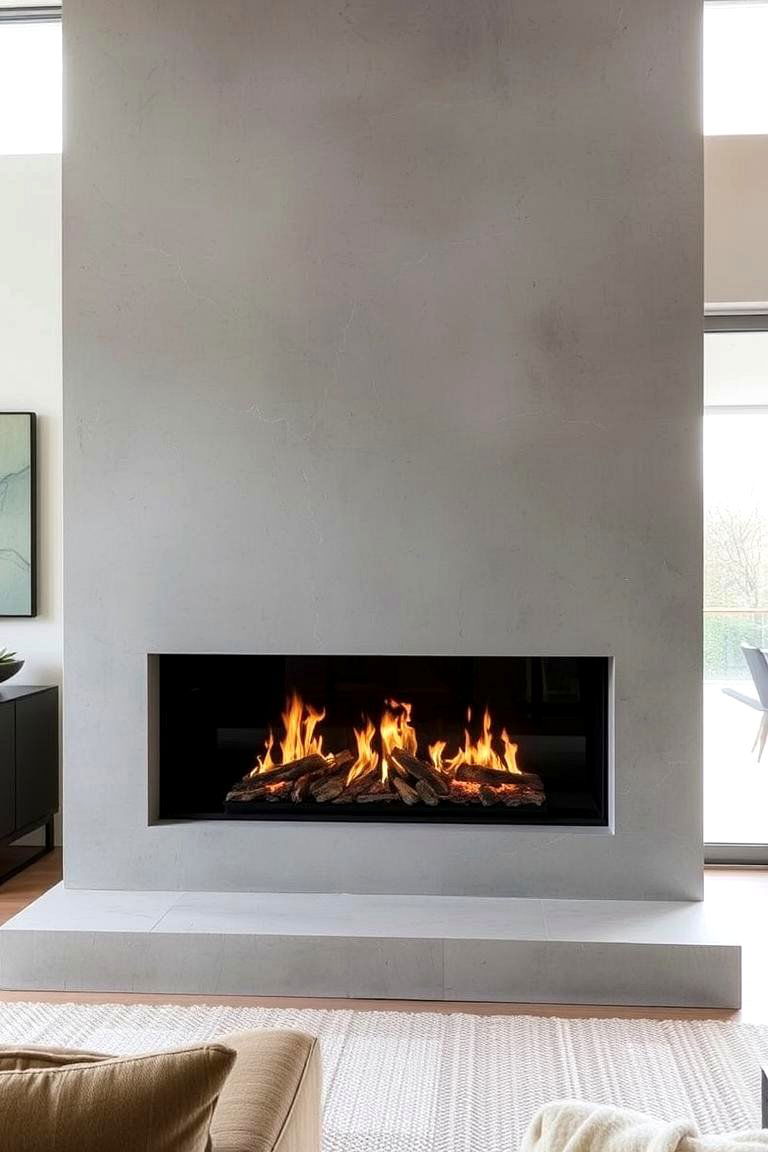Minimalist Modern Fireplace - 24 Fireplace Ideas