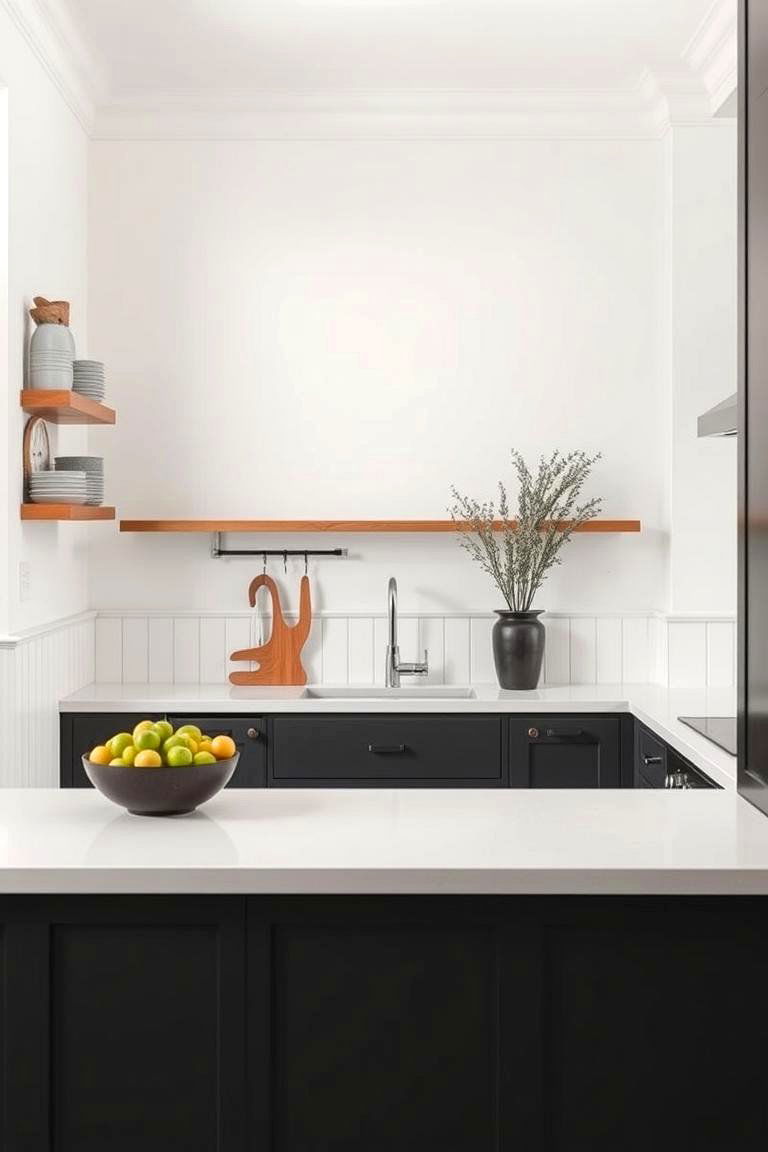 Minimalist Modern Lines - 24 Kitchen Wainscoting Ideas