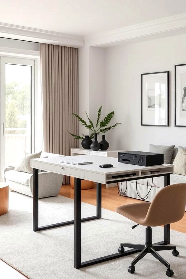 Minimalist Modern Workspace - 24 Desk in Living Room Ideas