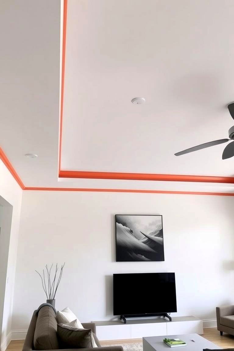 Minimalist Molding with Accent Paint - 24 Crown Molding Ideas