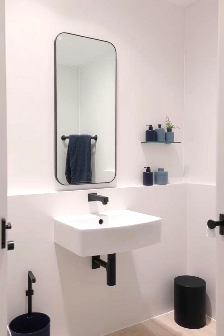 Minimalist Monochrome Mix - 24 black and blue bathroom ideas