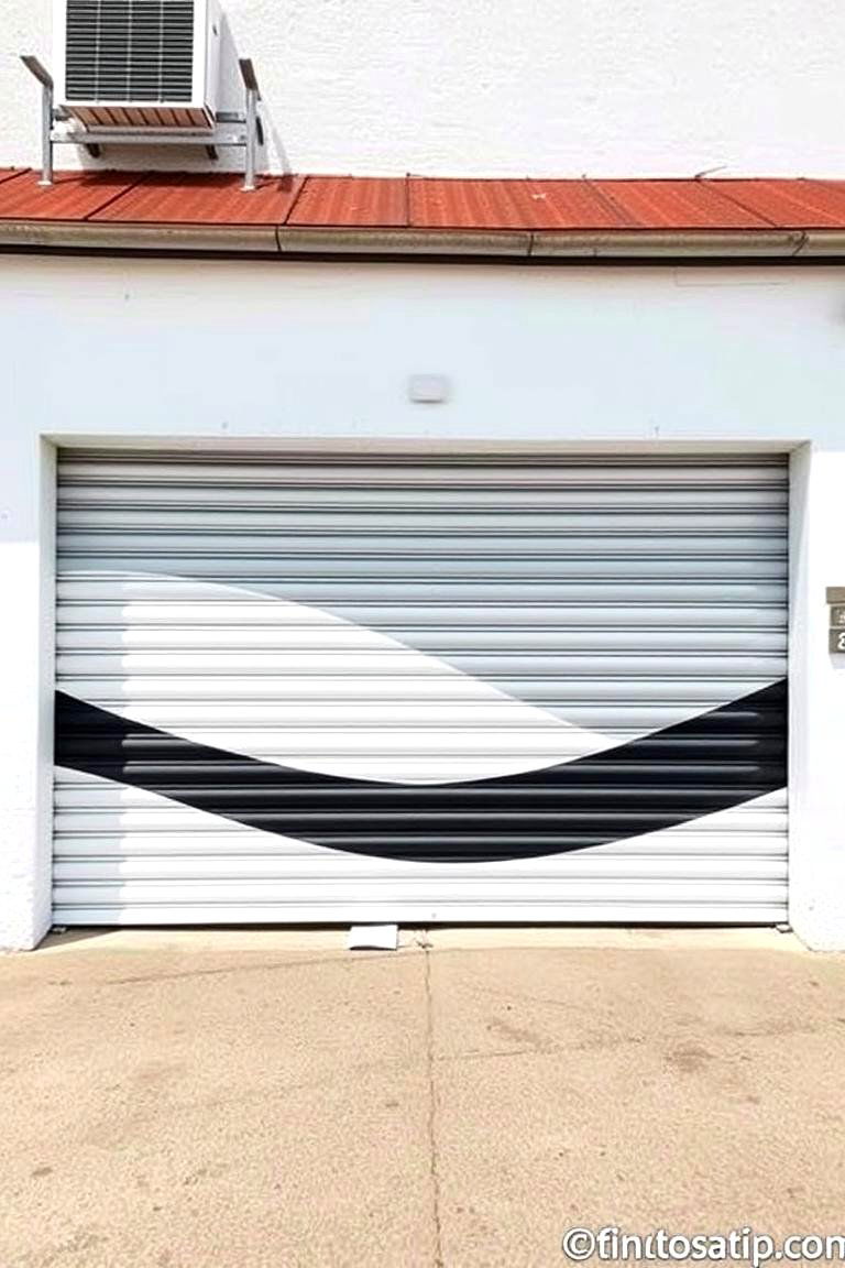 Minimalist Monochrome Mural - 24 Garage Door Murals