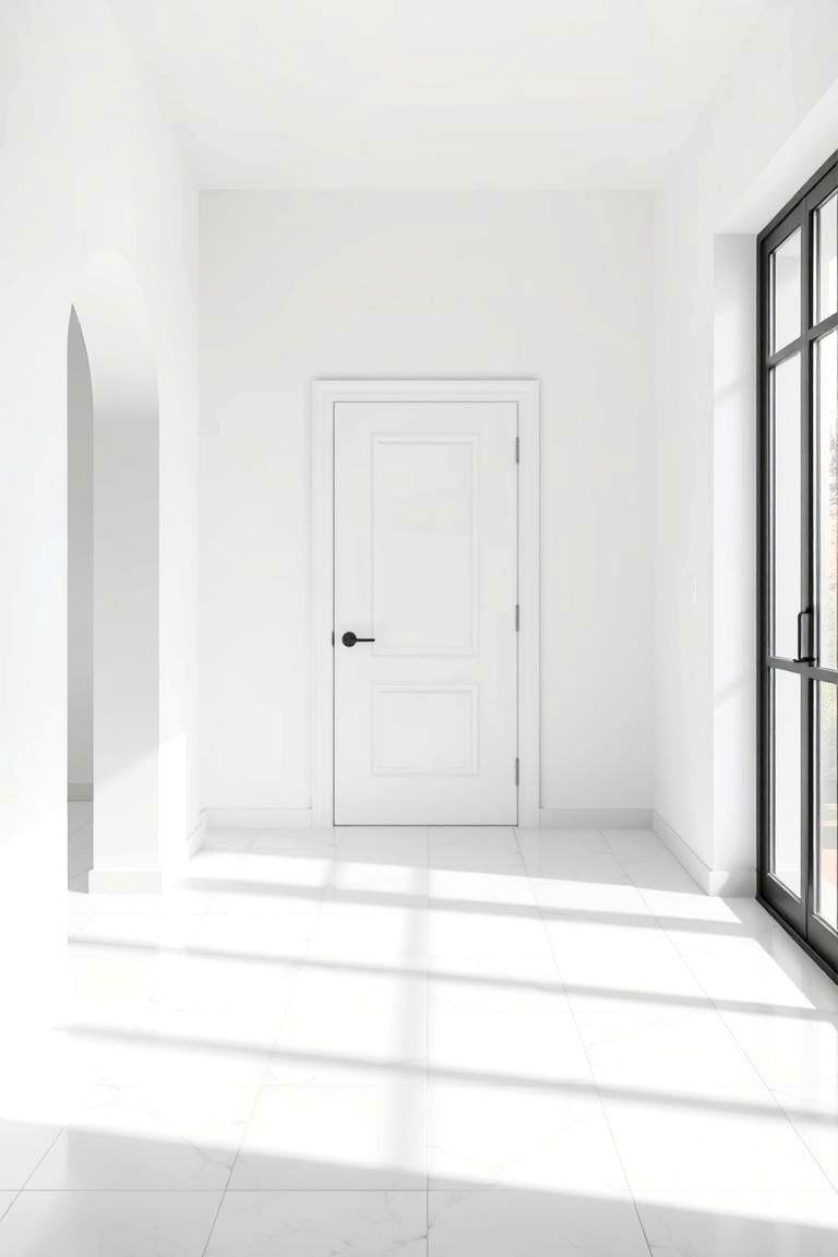 Minimalist Monochrome Tiles - 24 Small Entryway Tile Floor Ideas