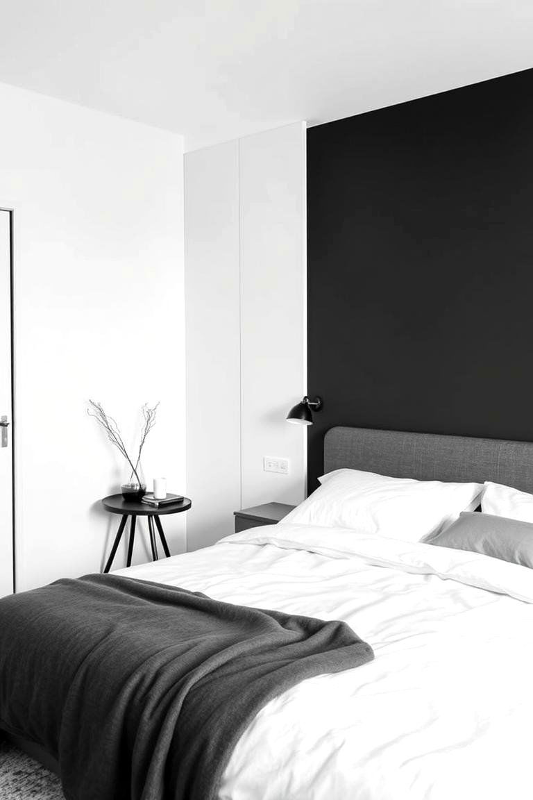 Minimalist Monochrome - 24 Colorful Bedroom Ideas