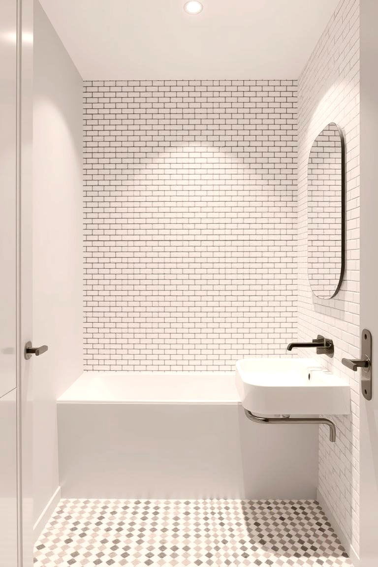 Minimalist Mosaic Design - 24 Bathroom Mosaic Floor Tile Ideas