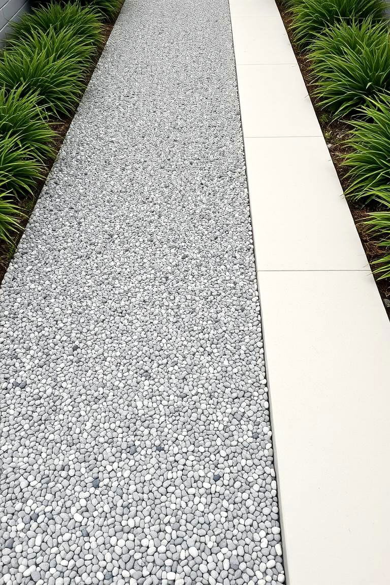 Minimalist Natural Trail - 24 Pea Gravel Walkway Ideas