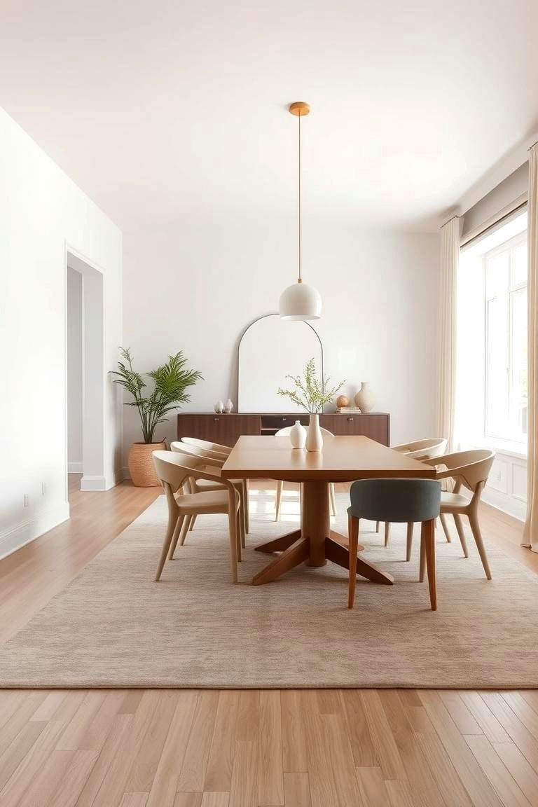 Minimalist Neutral Dining Room Rugs - 24 Dining Room Rug Ideas