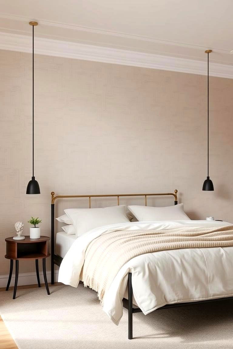 Minimalist Neutral Tones for Subtle Elegance - 24 Bedroom Wallpaper Ideas