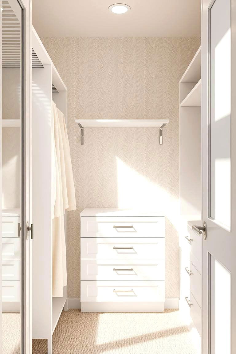 Minimalist Neutrals - 24 Closet Wallpaper Ideas