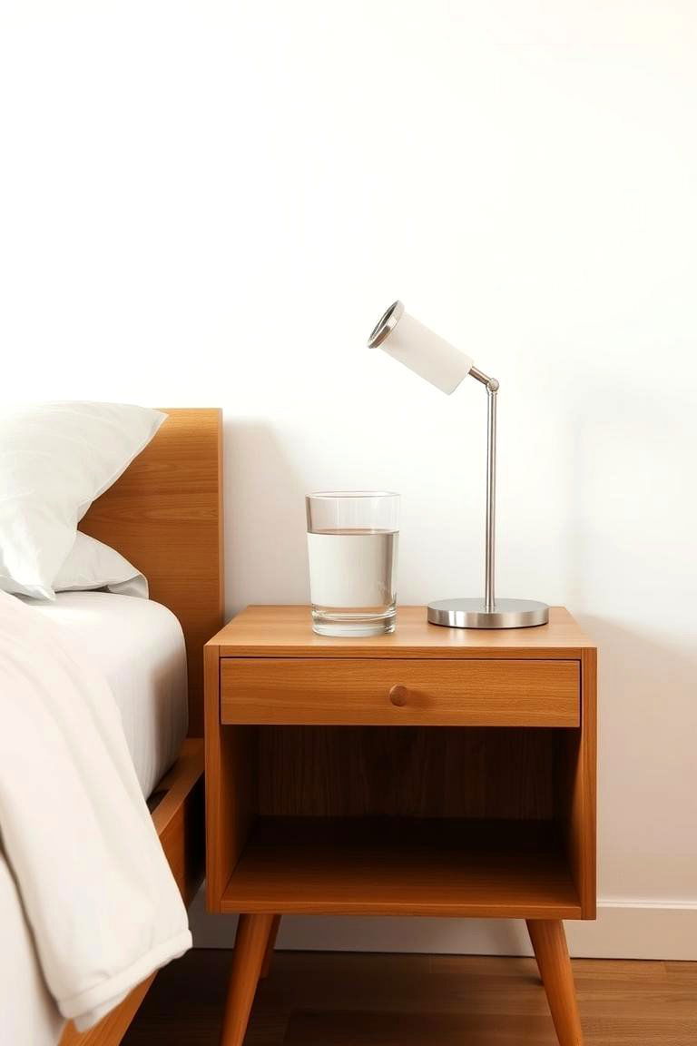 Minimalist Nightstands - 24 Midcentury Modern Bedroom Decorating Ideas