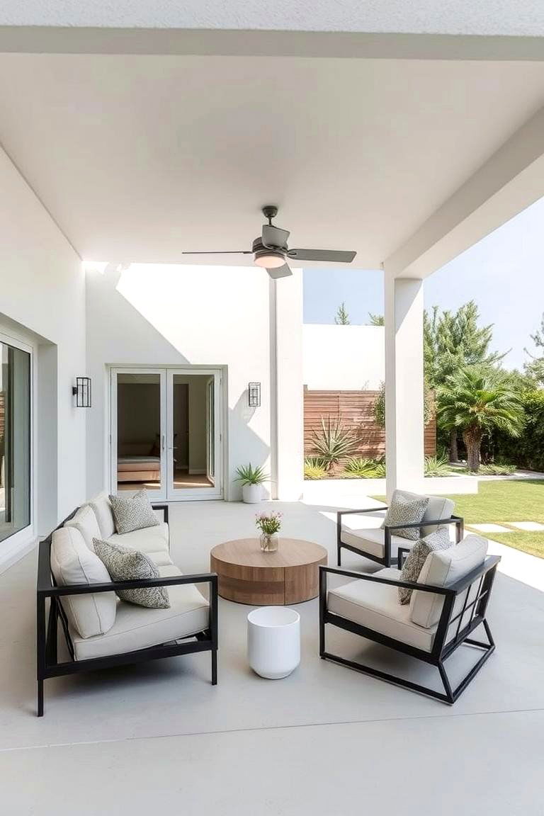 Minimalist Outdoor Retreat - 24 Outdoor Living Room Ideas