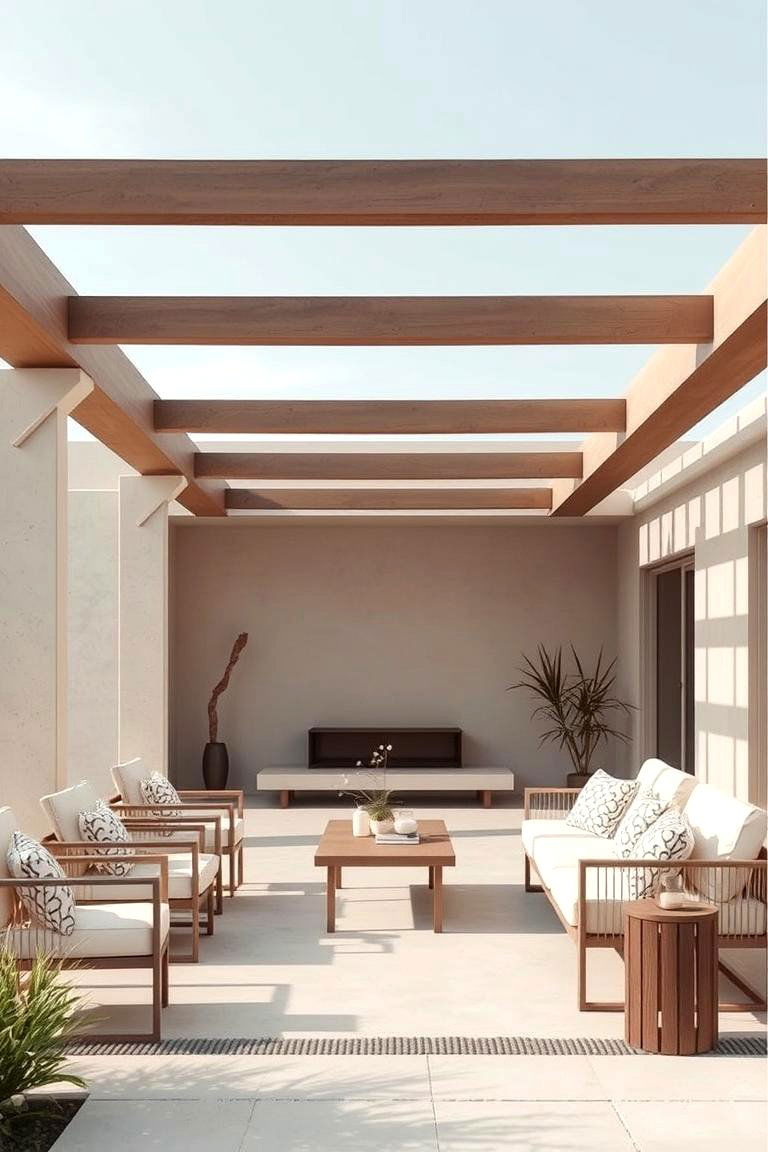 Minimalist Pergola Retreat - 24 Outdoor Bedroom Ideas