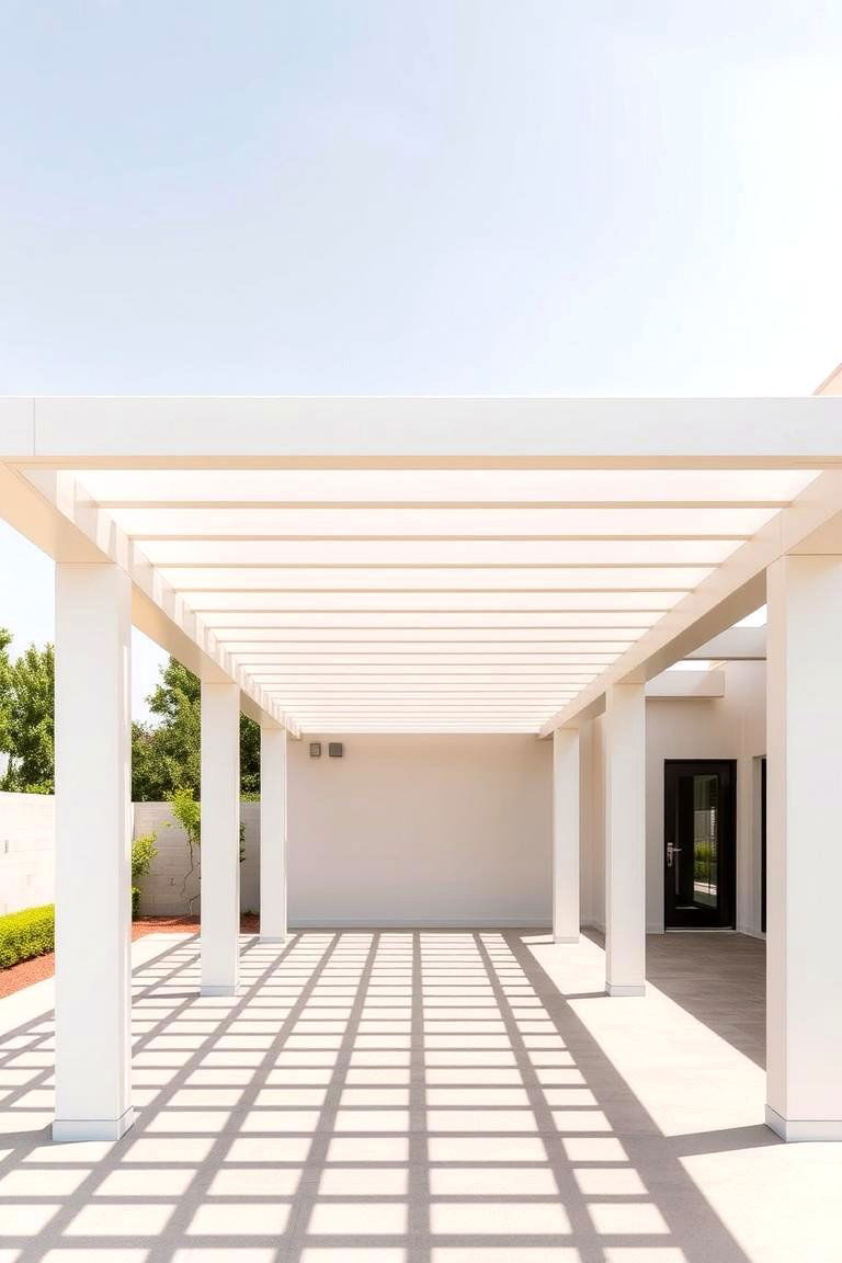 Minimalist Pergola Shade with Clean Lines - 24 Pergola Shade Ideas