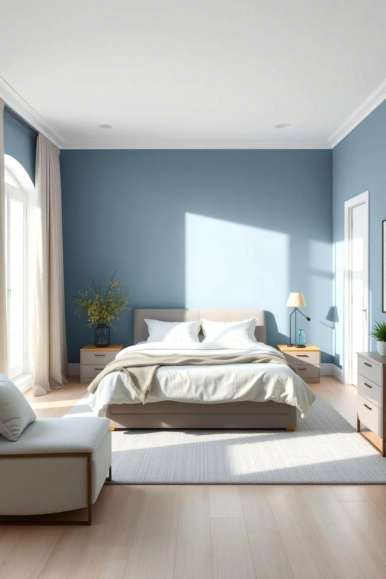 Minimalist Periwinkle Style - 24 Periwinkle Bedroom Ideas