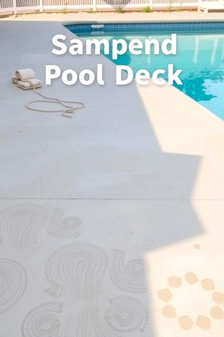 Minimalist Poolside Retreat - 24 Stamped Concrete Pool Deck Ideas