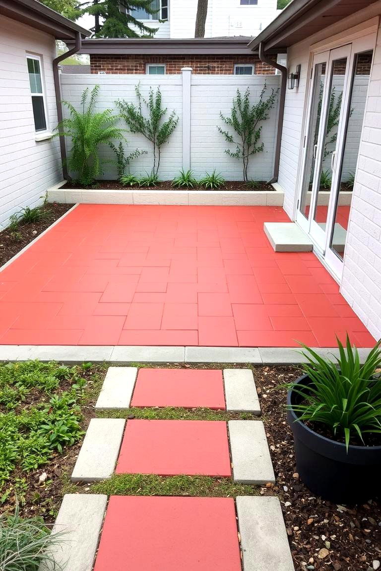 Minimalist Red Paver Elegance - 24 Red Paver Patio Ideas