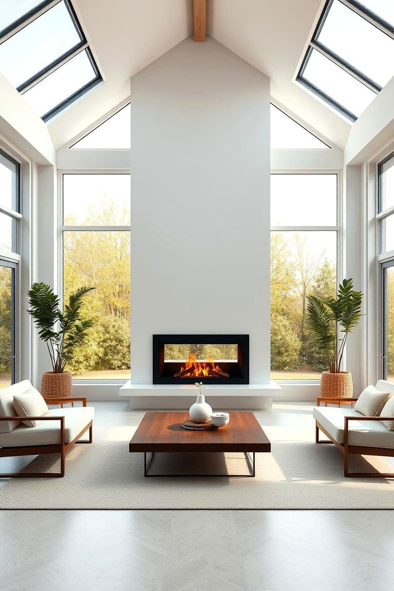 Minimalist Retreat Sunroom - 24 Sunroom With Fireplace Ideas