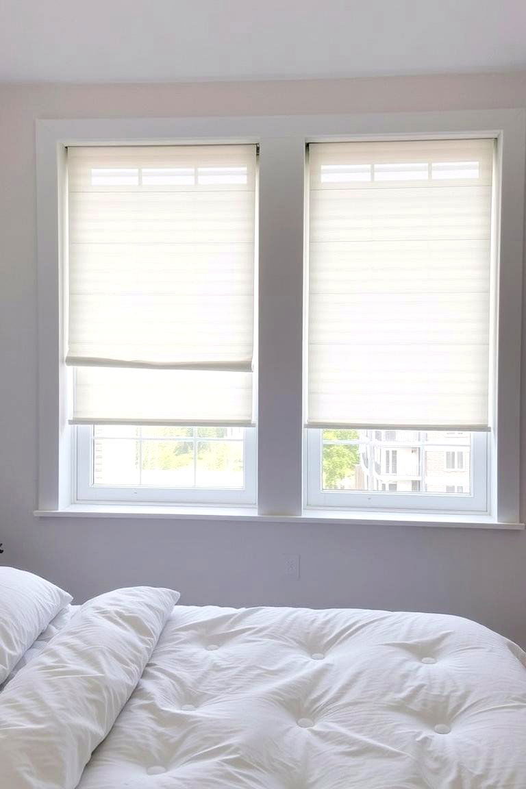 Minimalist Roller Shades - 24 Bedroom Window Ideas