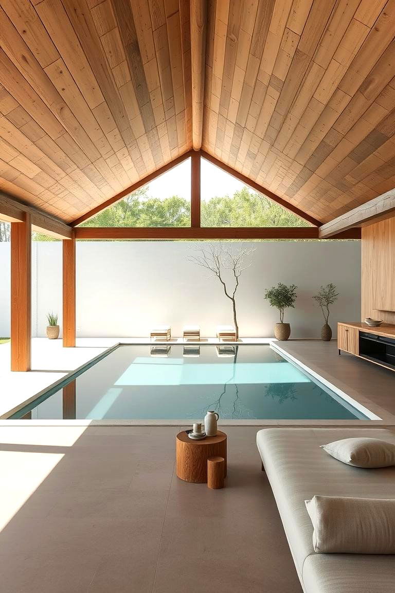 Minimalist Rustic Charm - 24 Rustic Pool House Ideas