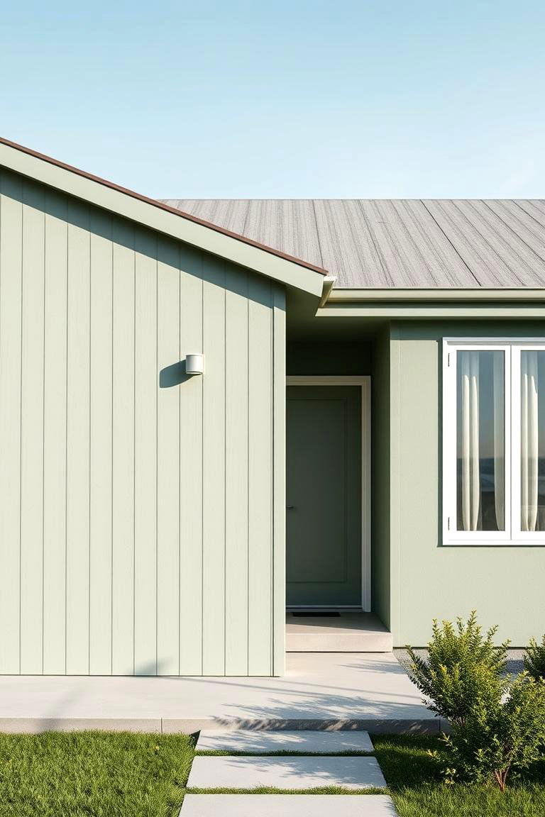 Minimalist Sage Serenity - 24 Sage Green House Exterior Ideas