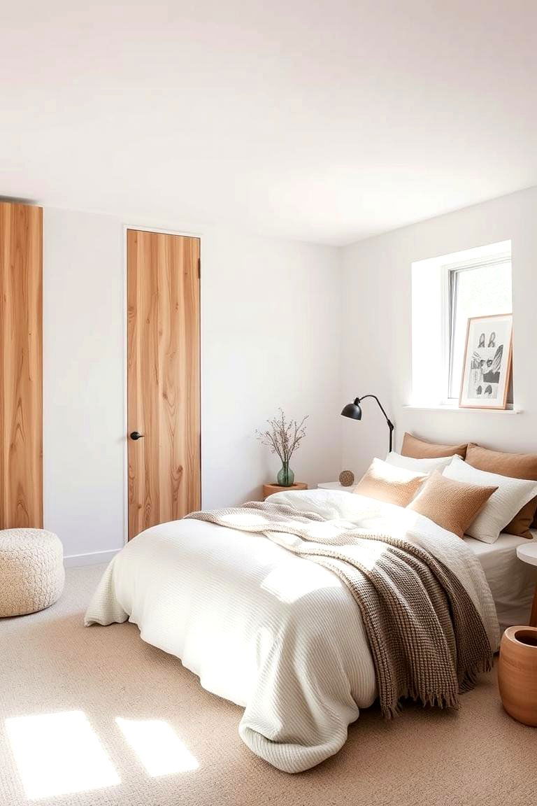Minimalist Scandinavian Basement Bedroom - 24 Basement Bedroom Ideas