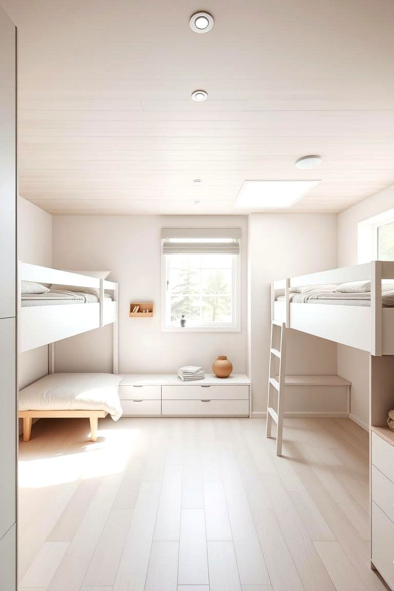 Minimalist Scandinavian Design Bunk Room - 24 bunk room ideas